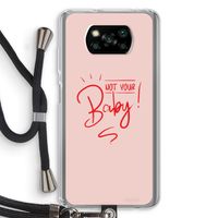 Not Your Baby: Xiaomi Poco X3 NFC Transparant Hoesje met koord