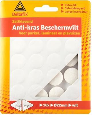 Anti-krasvilt rond 28mm wit 8st - Deltafix