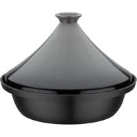 Tajine in ghisa massiccia - GSW - 30 x 22 cm - Coperchio in ceramica - Induzione - Grigio