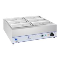 Bain-Marie - 2.000 W - 6 x 1/3 GN-containers - met aftapkraan Bain-Marie - 2.000 W - 6 x 1/3 GN-containers - met aftapkraan