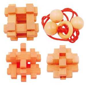 Eureka 3D Puzzle breinbrekerset Extreme Wooden 4-delig rood