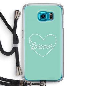 Forever heart pastel: Samsung Galaxy S6 Transparant Hoesje met koord