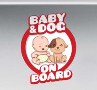 Autosticker baby dog on board - thumbnail