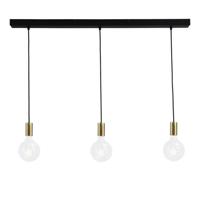Masterlight HanglampConcepto 3-lichts zwart met goud - 2237-02-100-3