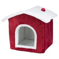 TRIXIE XMAS KATTENMAND HUIS ROOD / WIT