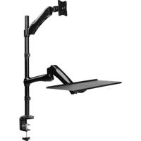 LogiLink BP0030 Monitor-tafelbeugel 1-voudig 33,0 cm (13) - 68,6 cm (27) Zwart In hoogte verstelbaar, Toetsenbordhouder, Kantelbaar, Zwenkbaar, Draaibaar - thumbnail