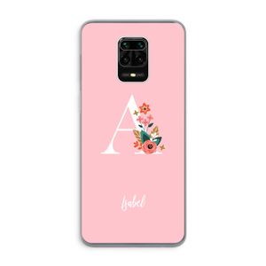 Pink Bouquet: Xiaomi Redmi Note 9 Pro Transparant Hoesje