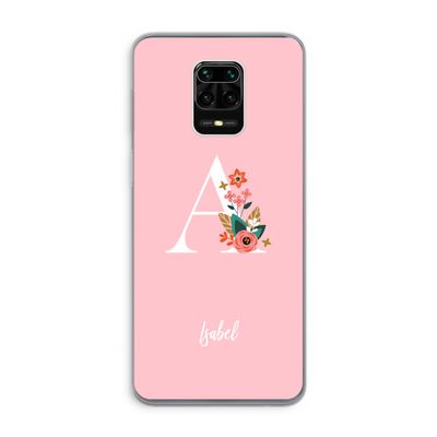 Pink Bouquet: Xiaomi Redmi Note 9 Pro Transparant Hoesje