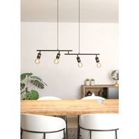 EGLO Lurone hangende plafondverlichting Flexibele montage E27 10 W Zwart, Geelkoper - thumbnail