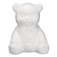 6x Piepschuim beer zittend 16 cm   - - thumbnail