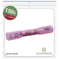 Quadrios 22C467 Stootverbinder Met krimpkous 0.5 mm² 1.5 mm² Volledig geïsoleerd Rood 1 set(s) - thumbnail