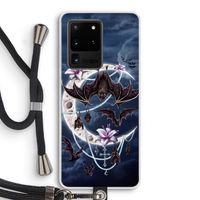 Vleermuizen Maan: Samsung Galaxy S20 Ultra Transparant Hoesje met koord