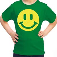 Verkleed T-shirt voor meisjes - Smile Emoticon - groen - carnaval - feestkleding voor kinderen