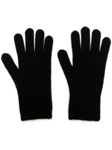 TOTEME gants en maille nervurée à effet brossé - Noir