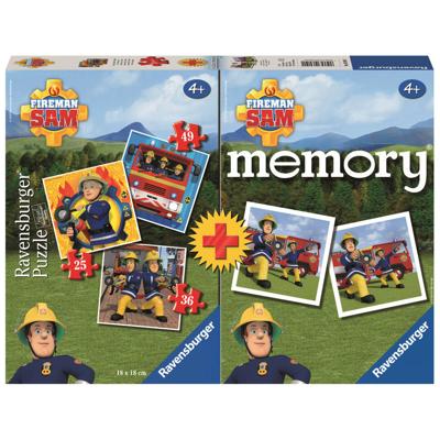 Ravensburger Brandweerman Sam 3-in-1 puzzel met memory - 25/36/49 stukjes