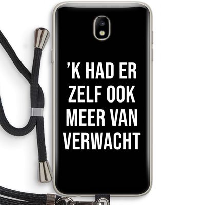 Meer verwacht - Zwart: Samsung Galaxy J7 (2017) Transparant Hoesje met koord