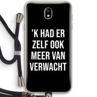 Meer verwacht - Zwart: Samsung Galaxy J7 (2017) Transparant Hoesje met koord