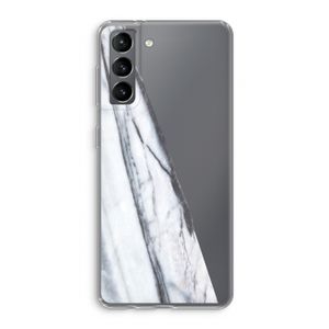 Gestreepte marmer: Samsung Galaxy S21 Transparant Hoesje