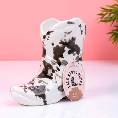 Cowboylaars geurkaars - Palo Santo Suede (zwart)