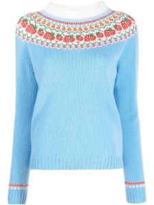 Mackintosh pull Kelsi en maille Fair Isle - Bleu