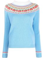 Mackintosh pull Kelsi en maille Fair Isle - Bleu - thumbnail