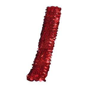 Glitter pailletten disco haarband - rood - Dames - Carnaval party kleding - Hoofdband