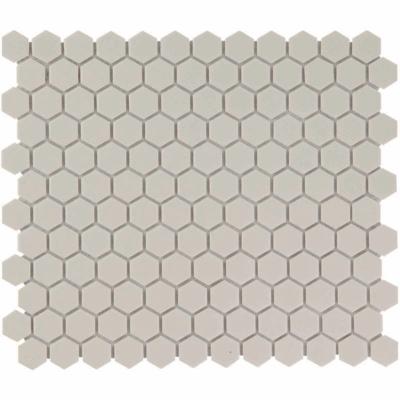 The Mosaic Factory London Mozaiek Tegel Hexagon - Wit Porselein Ongeglazuurd, R11 260x300 mm
