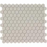 The Mosaic Factory London Mozaiek Tegel Hexagon - Wit Porselein Ongeglazuurd, R11 260x300 mm