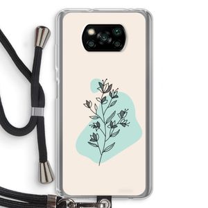 Violets are blue: Xiaomi Poco X3 Pro Transparant Hoesje met koord