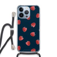 Framboosjes: iPhone 13 Pro Transparant Hoesje met koord
