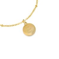 Gegraveerde eigen tekst armband - Stainless steel - Goud