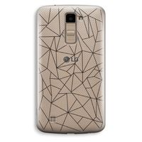 Geometrische lijnen zwart: LG K10 (2016) Transparant Hoesje Geometrische lijnen zwart: LG K10 (2016) Transparant Hoesje