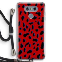 Red Leopard: LG G6 Transparant Hoesje met koord