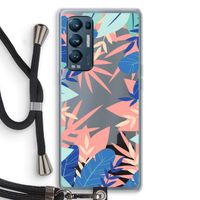 Tropisch: Oppo Find X3 Neo Transparant Hoesje met koord
