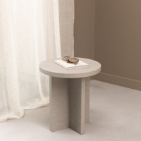 Ronde Salontafel Celine 40cm, kleur grijs natuursteen