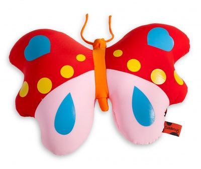 Cuddlebug nekkussen Butterfly 30 x 30 cm rood Cuddlebug nekkussen Butterfly 30 x 30 cm rood