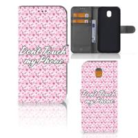 Samsung Galaxy J5 2017 Portemonnee Hoesje Flowers Pink DTMP Samsung Galaxy J5 2017 Portemonnee Hoesje Flowers Pink DTMP