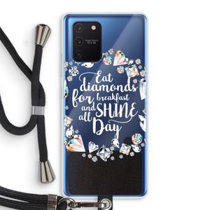 Diamonds: Samsung Galaxy Note 10 Lite Transparant Hoesje met koord