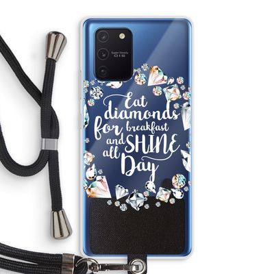 Diamonds: Samsung Galaxy Note 10 Lite Transparant Hoesje met koord