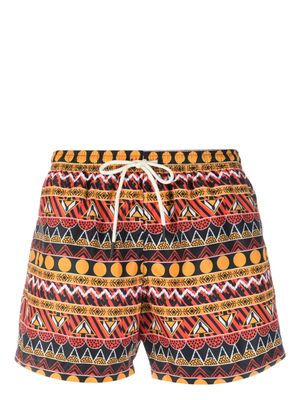 Nos Beachwear short de bain à imprimé géométrique - Noir