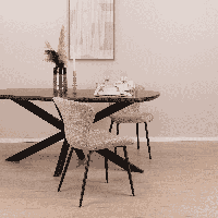 Livingfurn Deens Ovale Eettafel 'Jesper' Mangohout, 210 x 105cm