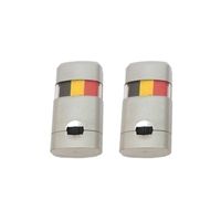 2x stuks Belgie schminkstiften zwart/geel/rood