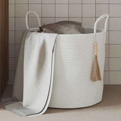 Opbergmand 40x35 cm katoen wit