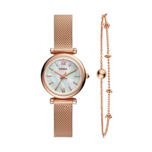 Horlogeband Fossil ES4443SET Roestvrij staal (RVS) Rosé 12mm