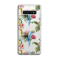 Kleurrijke papegaaien: Samsung Galaxy S10 4G Transparant Hoesje