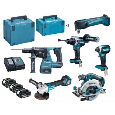 Makita DLX6114TJ | Combiset | DHR243 + DTD153 + DGA513 + DHS680 + DHP486 + DTM51 | incl. accu & lader + M-box DLX6114TJ