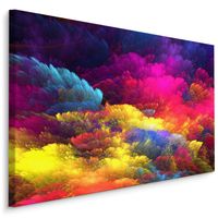 Schilderij - De Abstracte wolken, Multikleur, Premium Print - thumbnail