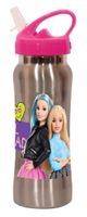 Giovas drinkbeker met drinktuit Barbie roestvrij staal 580 ml - thumbnail