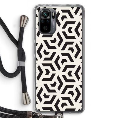 Crazy pattern: Xiaomi Redmi Note 10 Pro Transparant Hoesje met koord