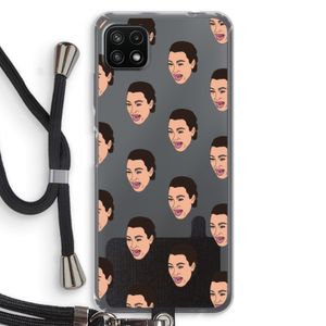 Ugly Cry Call: Samsung Galaxy A22 5G Transparant Hoesje met koord